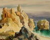 Spanien mediterrane Burg Auf Felsen Am Meer Hans Möller 1952 Aquarell : Hans Möller, 1952, Aquarell, Reisen Südeuropa, Spanien, mediterrane Burg Auf Felsen Am Meer, Unbekannt, Reise1 Ulla, Kay Möller / Annelies Möller, Weitere Infos unter : http://www.maler-hans-moeller.de, mailto:info@maler-hans-moeller.de